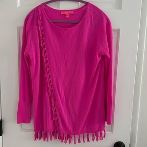 Lilly Pulitzer Pink Tassel Sweater